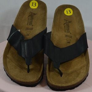 Men's Autenti Leather Toe Sandals SZ 46/13 NWT